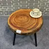 Mesa de Té de Madera de Alcanfor Talla de Raíz Madera Maciza Mesa de Café Pequeña Estilo Shaji B&B Sala de Estar Ventana Saliente Tatami Mesa Pequeña