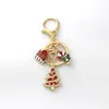 Chaveiro de Natal Papai Noel Floco de Neve Árvore de Natal Chaveiro Liga Liga Desenho Animado Pingente de Presente Presente Criativo