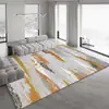 Tapete de Mesa de Centro Impresso em Veludo Cristal 3D, Tapete Simples Moderno para Sala de Estar, Tapete de Quarto com Padrão de Folhas de Luxo Leve de Alta Qualidade