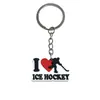 Popular Colgante Llavero para Mochila de Hockey sobre Hielo Colgante Pegamento Suave de PVC Joyería DIY Llavero Pequeño Regalo