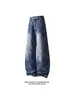 Colección Otoño 2026: Jeans de Cuadros Estilo Americano Lavados en Blanco, Tallas S-2XL, GK261143 - Especial P33