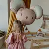 Decoração de festa de aniversário Castelo Rosa da Princesa Balão de filme de alumínio para bolo com base Layout infantil em pé Cidade dos Sonhos