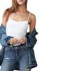 Camisola de talla grande con borde cruzado, antideslumbrante, base modal integrada, cinturón con almohadilla para el pecho, ropa interior sexy y transpirable para niña