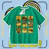 Camiseta de Manga Corta con Mercancía del Juego "Cross-Border Foreign Trade Backrooms" para Hombres, Mujeres y Niños, Top de Media Manga Base Moderno
