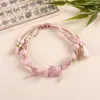Pulsera trenzada artística étnica estilo chino nuevo de Jingdezhen para mujer, estilo antiguo, tendencia nacional, sensación de alta gama, ajustable, hecha a mano, finamente elaborada
