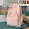Mochila Escolar de Verão Transfronteiriça 2026 para Meninas Estudantes Universitárias, Mochila Pequena com Design de Laço, Mochila de Viagem Feminina