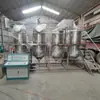 Equipo de refinación de aceite comestible personalizado máquina refinadora de aceite de colza semilla de té soja máquina refinadora automática de decoloración desodorización