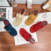 Chanclas Estilo Celebridad de Internet Chic Francés para Mujer, Sandalias Versátiles de Tacón Bajo con Borlas de Moda para Exteriores para Mujer, Primavera y Verano