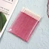 Pincel para Delineador de Ojos Desechable con Mango de Cristal Pelo de Nylon Pluma Sombra Gusano de Seda Delineador de Ojos Ultra Fino Delineador de Labios Herramienta de Belleza