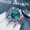 Reloj de moda para hombre de acero inoxidable con diamante de color, marca Lao, mecánico automático, venta al por mayor de fábrica