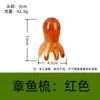 Peine de masaje de pulpo, masajeador de meridianos de la cabeza, peine de terapia de puntos de acupuntura del cuero cabelludo, peine de raspado de dientes anchos de pulpo portátil