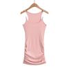Europeo y Americano Spice Girls Sexy Vestido Sling de Tirantes Invisibles al Hombro para Mujer Verano Nuevo Ajustado Sexy Falda de Cadera Plisada
