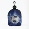 Bolsa de Monedas con Estampado de Fútbol Copa Mundial 2026 Cremallera Entrenamiento al Aire Libre Bolsa para Comida de Perro Almacenamiento Bolsita para Auriculares Mini