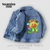 Jaqueta Jeans Infantil Meninos Plants vs. Zombies Estilo Novo Primavera e Outono Jaqueta Versátil Lavada Infantil Menino Roupa de Outono