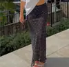 Cross2026 Verano Estilo Caliente Europeo y Americano Lunares Malla Cintura Alta Ajustado al Cuerpo Bodycon Muestra Delgadez Vacaciones Cita Falda Midi