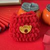 Bolsa festiva de lana para Año Nuevo de mascotas, bolsa de león, gato rico, perro, regalo de Año Nuevo, sobre rojo, venta al por mayor de fábrica