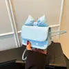 Estilo Coreano Menina Fofa Laço Simples Moda Casual Textura Casual 2025 Bolsa Quadrada Pequena Casual de Um Ombro Transversal