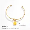 Moda Europea y Americana Estilo Minimalista Colorido Frijol de Caramelo de Imitación Colgante de 26 Letras Pulsera Nudada Joyería Versátil para Apilar