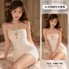 Romance Floral Lencería Sexy Encaje Romántico Top Tubo Falda Bodycon Uniforme Estilo Puro Deseo Conjunto de Pijama Transparente A1137