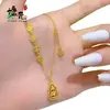 Nuevo Estilo Popular Tienda Dorada Mismo Modelo Collar de Calabaza Giratoria de Paz y Alegría Cadena para Clavícula Versátil de Gama Alta Colgante para Mujer