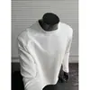 Camiseta interior de estilo primaveral sin capucha para hombre, camiseta de manga larga de peso pesado, sudadera para hombre, top de estilo americano, estilo estudiantil deconstruido, 280g
