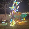 Luzes de Borboleta Emissoras de Luz Dinâmicas de LED para Exterior, Luzes em Formato de Inseto Libélula, Luzes de Decoração para Festival de Iluminação de Parque Cênico, Acampamento