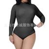 Shapewear Base para Comércio Exterior Outono e Inverno, Body de Gola Alta e Manga Longa, Controle de Barriga e Levanta Bumbum, Pode Ser Usado como Camada Interna ou Externa