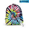 2021 Amazon Transfronterizo Nuevo Tie-Dye Estudiante Diario Impreso en 3D Calle Tela Oxford Mochila Cordón de Moda