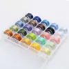 Juego mini de hilo de 3 hebras 6 hebras 9 hebras carretes divididos embalaje de caja de rollo pequeño para tejer pulseras de cuerda collares enrollar hilo es relativamente fino