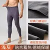 Pantalones largos de terciopelo para hombre cintura alta ropa interior talla grande sin costuras ajustados otoño e invierno grosor medio capa única pantalones cálidos