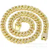 Collar de cadena cubana de aleación de 13 mm para hombre europeo y americano, cadena cubana de aleación de 13 mm con diamantes completos, collar de rap con personalidad, accesorios de collar de diamantes de imitación exagerados, collar para hombre