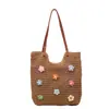 Bolsa Casual de Gran Capacidad Calada para Mujer 2026 Nueva Moda Bolso de Hombro para Viajes Cotidianos Bolso Tote Tejido de Hilo de Algodón Yuzi