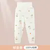 Pantalones Gruesos Cálidos de Cintura Alta para Primavera y Otoño para Niños y Niñas, Pantalones de Dormir de Algodón Puro para Bebé, Leggings de Otoño e Invierno