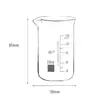 Vaso de Vidrio Espesado Resistente a Altas Temperaturas Vidrio de Borosilicato 5ml-5000ml Vaso Equipo de Enseñanza de Laboratorio Escolar