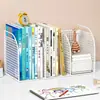 Estante de livros simples prateleira de mesa infantil combinação de prateleiras de livros para mesa de estudante simples moderna uso dormitório pequena estante de livros