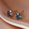 Brincos Aobao Importados Coloridos da Moda Criativa Transfronteiriça Europeia e Americana para Mulheres Leve Luxo Estilo Frio Ins Design de Nicho