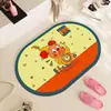 Alfombrilla de Piso de Tierra de Diatomeas de Dibujos Animados, Alfombrilla Absorbente de Agua Antideslizante para Baño, Alfombrilla Decorativa Linda para la Entrada del Baño, Disponible para Dropshipping