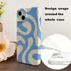 Funda para Teléfono Móvil Apple 18Pro con Patrón de Ola Abstracta en Color Contrastante Morandi Nueva Funda para Película Iphone17Pro Venta al por Mayor