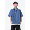 Camisa Plaid Plegada de Manga Corta Estilo Hong Kong 2026 para Hombre, Nueva Tendencia de Verano Ciboy Holgada Casual