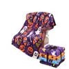 2026 Nueva Manta de Franela de Calabaza Fantasma Tema Personalizado de Halloween Manta para Sofá Manta Retro 3D
