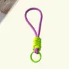 Novo Cordão Colorido com Nó para Celular, Chaveiro Criativo de Corda Trançada Curta, Corda Pingente Destacável Anti-Perda
