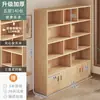 Estantería de madera maciza pura armario de almacenamiento de suelo armario de almacenamiento de madera de pino para niños almacenamiento contra la pared estantería para el hogar de estudiante con puerta