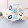 Nuevo Sombrero de Pescador Delgado para Niños Primavera y Verano Estilo Coreano Estampado de Dibujos Animados Sombrero de Sol de Ala Ancha Todo Fósforo para Niños Grandes