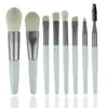 Kit de Pincéis de Maquiagem Mini 8 Peças Venda Quente Transfronteiriça Morandi Portátil Cerdas Macias Ferramentas de Maquiagem Kit de Maquiagem para Iniciantes