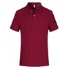 Camisa polo minimalista de peso pesado de 260 g con tacto frío y 2 botones, camiseta para cultura empresarial corporativa, camisa de algodón de manga corta para verano