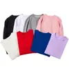 Novas Blusas de Moletom Masculinas e Femininas para Outono e Inverno, Tops Femininos, Jaquetas Masculinas de Gola Redonda Lisas, Mangas Longas, Marcas Modernas Lisas para Atacado