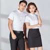 Camisa Gris de Verano Unisex Profesional Traje Herramienta Gris Camisa de Manga Corta Ropa de Trabajo Mujeres Logo Bordado