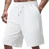 Shorts de Verão Masculino Europeu e Americano Transfronteiriço, Soltos, Peso Pesado, Textura Jacquard, Linha de Galho, Tendência High Street Hip-Hop