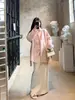 Falda tejida suave estilo coreano para mujer, de cintura alta, adelgazante, corte holgado, versátil, con un diseño largo y fluido
