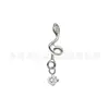 Jiangtai F136 Clavo de Hueso de Oreja de Titanio Colgante con Forma de Serpiente Incrustado con Circonita Aleación de Titanio G23 Transfronteriza Joyería de Piercing para el Cuerpo Clavo de Oreja